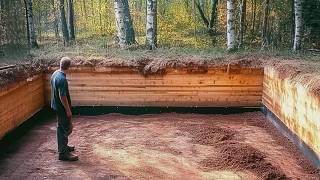 Two Men Build HUGE CABIN Underground | Start to Finish by @lifeinthesiberianforest1