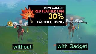 VENTI IS RIGHT, GLIDING IS FASTER | New Gadget Inazuma LV 5 Red Feather Fan