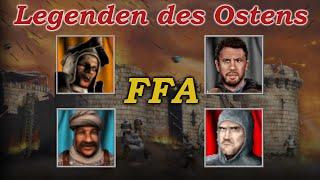 Ratte vs Skorpion vs Sultan vs Raubritter | Legenden des Ostens | Stronghold Crusader - KI Kämpfe