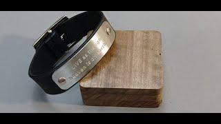 Creating a custom leather bracelet with a stainless steel inlay