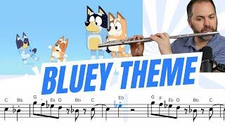 BLUEY THEME for flute | Original Key & Easy Beginner Version