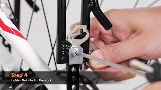 CyclingDeal CD-RCK-02 Alloy Rear Pannier Rack Touring Carrier Frame-Mounted For Heavy Side Loads