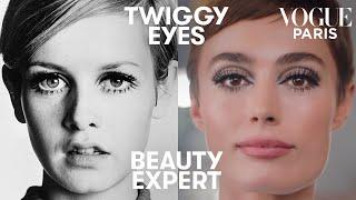 Get Twiggy's 1960s eye makeup in 5 minutes with Charlotte Tilbury | Beauty Expert | Vogue Paris