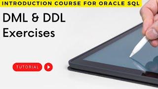 DML and DDL in oracle sql - DML and DDL with Examples