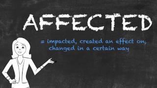 Affected vs  Effected | Ask Linda! | English Grammar