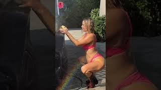 CJ Perry   #carwash #wrestling #bikini