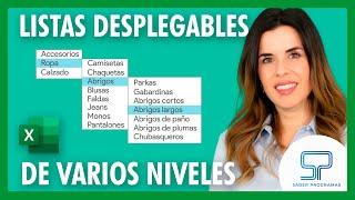 Crear LISTAS DESPLEGABLES de VARIOS NIVELES en Excel   [paso a paso]