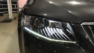 Skoda Octavia a7 дорестайлинг - ремонт реснички, замена линз диодные Expression