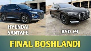 БАХОДИР БРАТДАН HYUNDAI SANTAFE, BYD E9. ФИНАЛ БОШЛАНДИ.