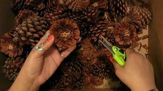 How to Cut Pine Cones into Flowers