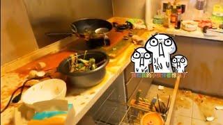 WOW,THE KITCHEN EXPLODED, IT'S ALL OILY 【CLEANINGMASTER】