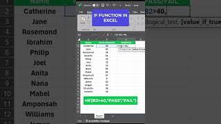 IF Function #excel #spreadsheetmagic #exceltips #spreadsheetsoftware #spreadsheet #tutorial