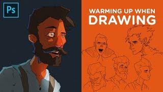 Warming up when Drawing