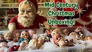 Vintage Christmas Decor Unboxing! 1950s Christmas decoration show and tell!