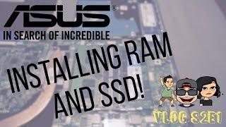 Asus Vivobook Unboxing S510UA + Ram + SSD install!