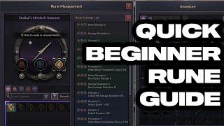 QUICK BEGINNER RUNE GUIDE