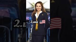 top 3 countries with their air Hostess Uniform #top #world #viral #short