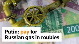 Putin demands 'unfriendly' countries pay for Russian gas in roubles