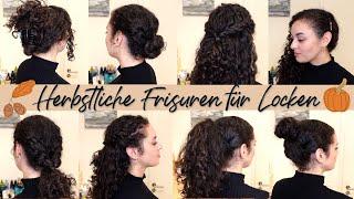 HERBSTLICHE FRISUREN FÜR LOCKEN  | 7 verschiedene Styles - auch für "Anfänger"   | IamAniva