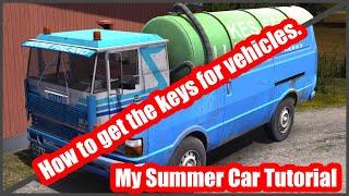 TUTORIAL! HOW TO GET THE KEYS FOR THE VAN AND THE TRUCK - My Summer Car TUTORIAL!