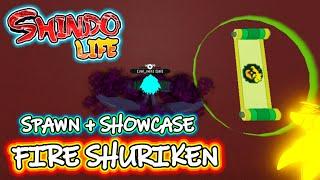 Shindo Life: *GETTING* Fire Shurikens | SPAWN LOCATION + SHOWCASE