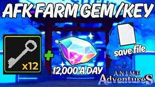 [1 UNIT] HOW TO AFK FARM CURSED KEY/GEMS | ANIME ADVENTURE