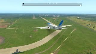 X Plane 11 (А330 посадка с одним двигателем)