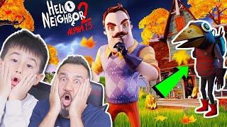 HELLO NEIGHBOR KAZIM USTA KARGA OLDU BİZİ KOVALADI! | HELLO NEIGHBOR 2 ALPHA 1.5 OYNUYORUZ