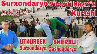 SHERALI JOʻRAEV VS UTKURBEK TO‘RABOYEV SURHONDARYO VILOYATI NAVRO'Z KURASHI 18.03.2023-YIL