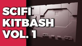 Scifi Kitbash Vol. 1 [009] | How to Model Large Wall Components Part A