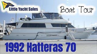 1992 Hatteras 70 Cockpit Motor Yacht [BOAT TOUR] - Little Yacht Sales