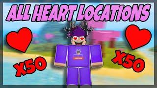 All 50 Heart LOCATIONS For 2025 Valentines UPDATE [Roblox Booga Booga]