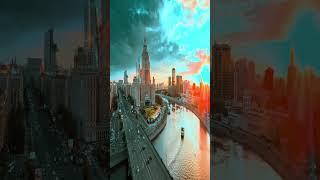 Moscow City, Russia by Drone - 4K Video Ultra HD [HDR]