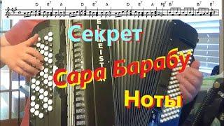 Секрет - Сара Барабу - на баяне - кавер, разбор, ноты