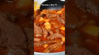 Estofado de Res con Papas #receta