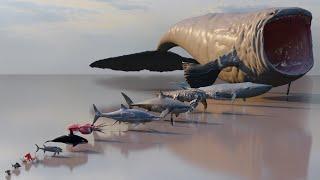 Unleashing Bloop: 3D Size Comparison of Sea Monsters 