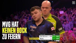 Josh Rock wirft seinen ersten TV-9-Darter und MvG ist pissed!  | DAZN