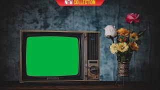 Old Retro TV Green Screen | 4K | Vintage | Global Kreators