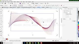 Corel Draw x7 x8 simple wave design