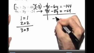 System of Two Equations  - Addition Technique