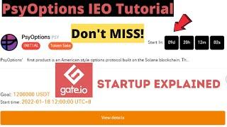 PsyOptions PSY IEO on Gate.io - How to participate in PsyOptions IEO - Gate.io Startup Explained