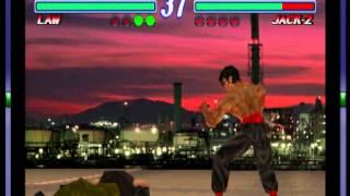 Tekken 2 (PS1 / PlayStation) - Law Playthrough-Vizzed.com GamePlay