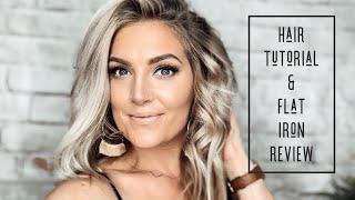 EASY MESSY CURLS USING A FLAT IRON  | NEW Flat Iron First Impressions