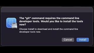 This "git" command requires the command line tools now? | MacBook | solved