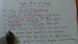 V1 - Use of Right Form of Verb /Jahid English Academy/Jahid Sir