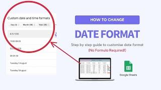 Customise Date and Time Format in Google Sheets Easily! (No Formula Needed)