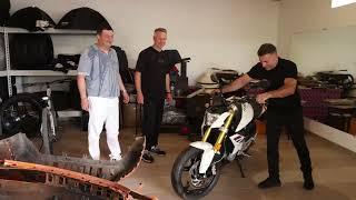 Giving a motorcycle on the channel "Georgy Kavkaz"