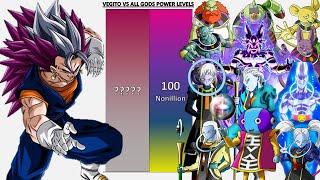 Ultra Vegito VS All Gods POWER LEVELS - DB/DBZ/DBGT/DBS/SDBH/Anime War/UV