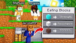 Minecraft Manhunt, But You Can Eat Blocks