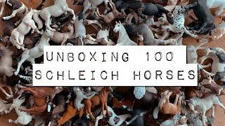 Unboxing 100 SCHLEICH HORSES!!!